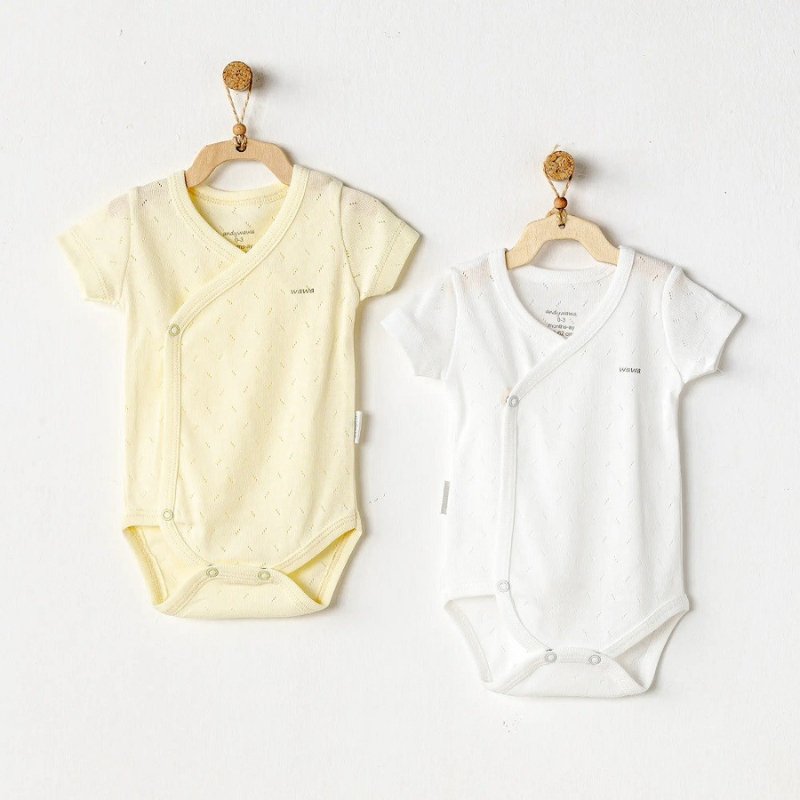 xx Ensemble 2 pièces body à manches courtes pour bébé Andywawa, jaune