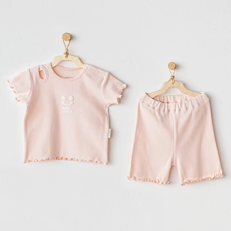 xx Ensemble 2 pièces de base pour bébé fille saumon, AC25900 Andywawa