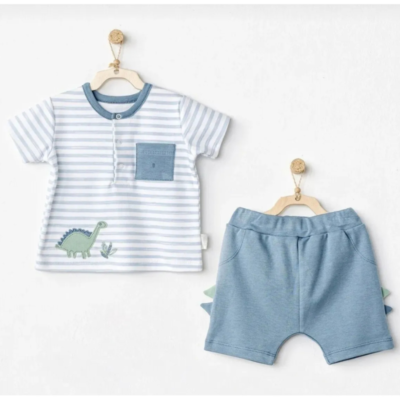 xx Ensemble 2 pièces dinosaure pour bébé, bleu – Andywawa