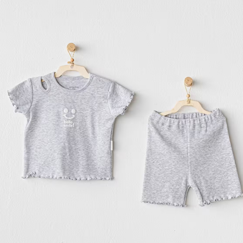 xx Ensemble 2 pièces pour bébé fille gris AC25900 Andywawa