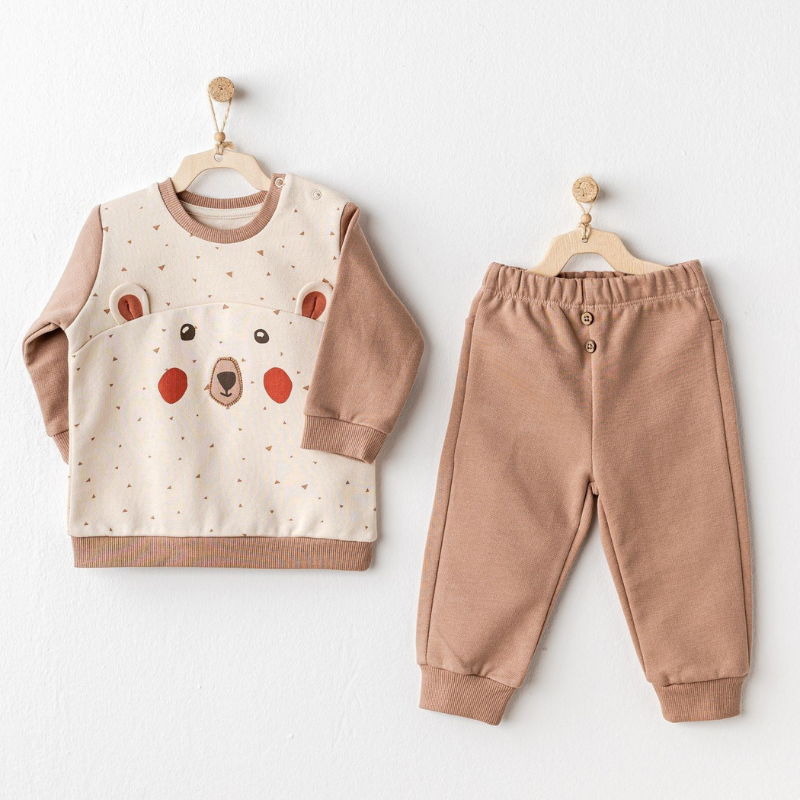 xx Ensemble bébé 2 pièces Andywawa Adventurous Bear AC25026 Beige