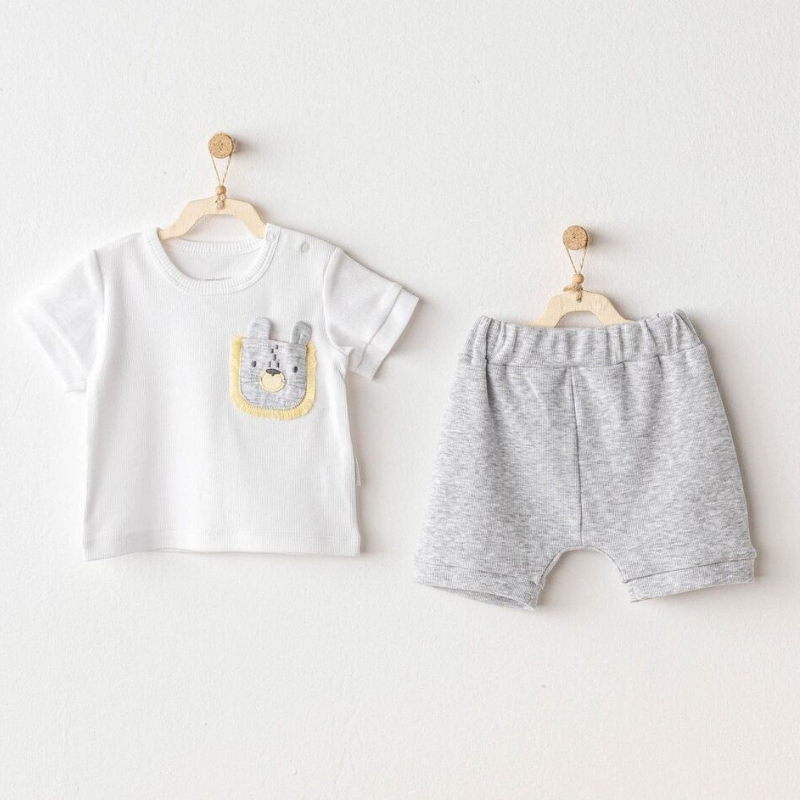 Ensemble bébé 2 pièces Andywawa – modèle AC25812 Little King Gris