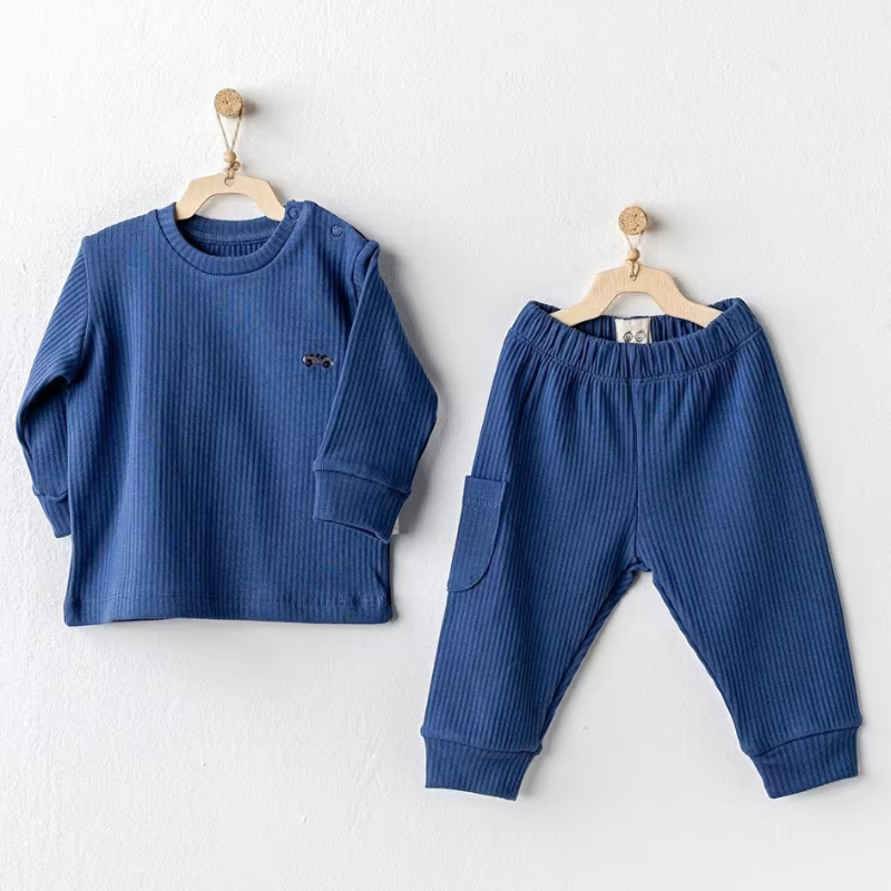 Ensemble bébé basique 2 pièces Bleu - Andywawa