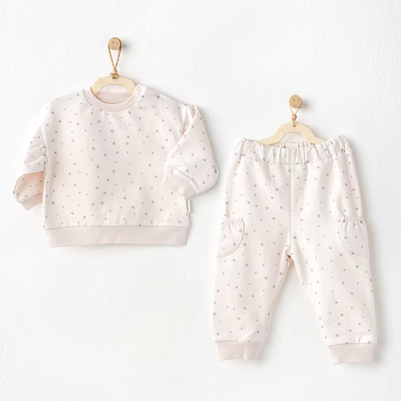 Ensemble bébé fille 2 pièces beige AC25100