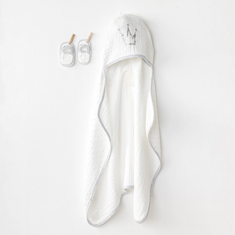 xx Ensemble de serviettes en mousseline de coton blanc - Andywawa