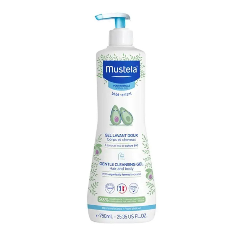 Gel lavant doux Mustela à l’avocat bio