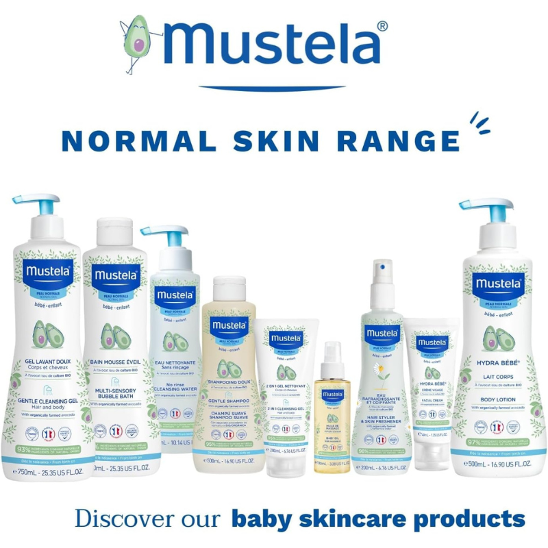 Gel nettoyant 2 en 1 Mustela 200 ml
