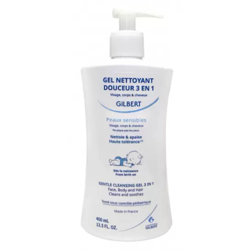 Gilbert Gel Nettoyant Douceur 3en1 Bebe 400ml