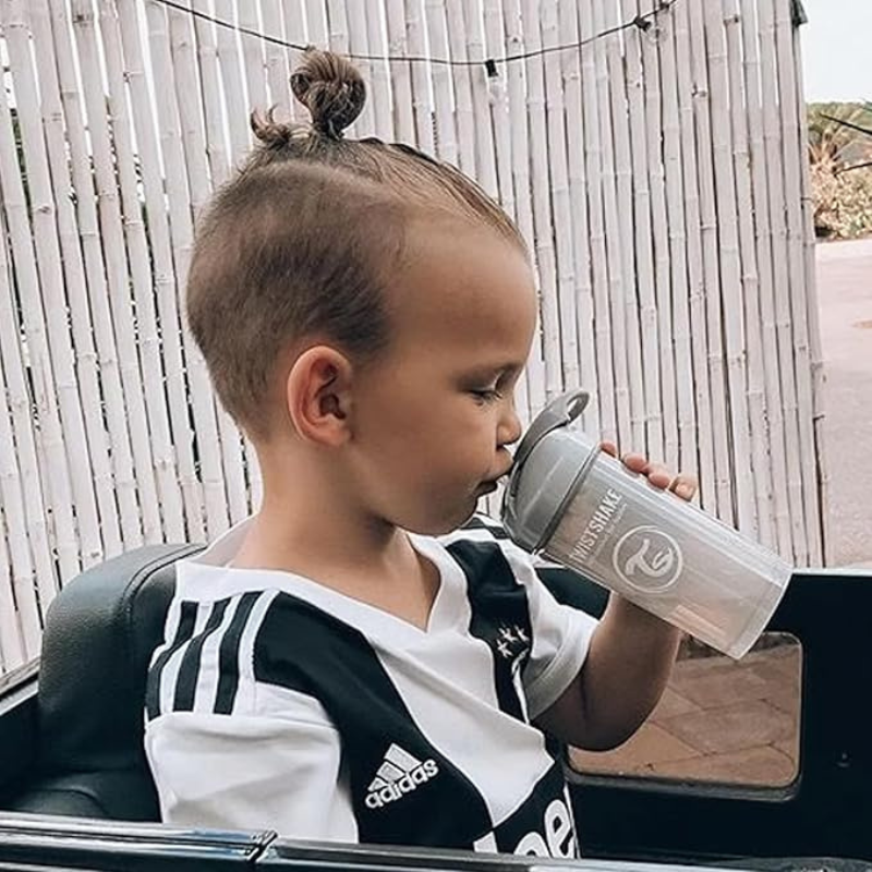 Gobelet à paille Twistshake 360 ​​ml - Rose perle - 6+m