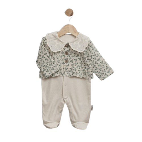 Grenouillère à motifs floraux pour bébé fille 0-6 mois - BM2310