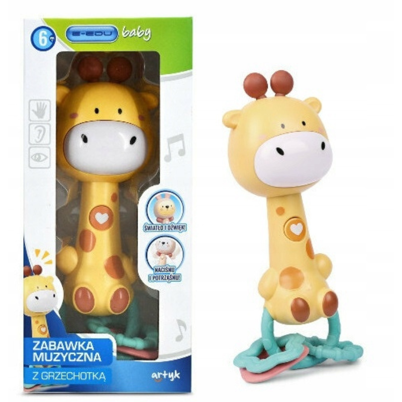 Jouet musical  avec anneau de dentition BÉBÉ GIRAFE