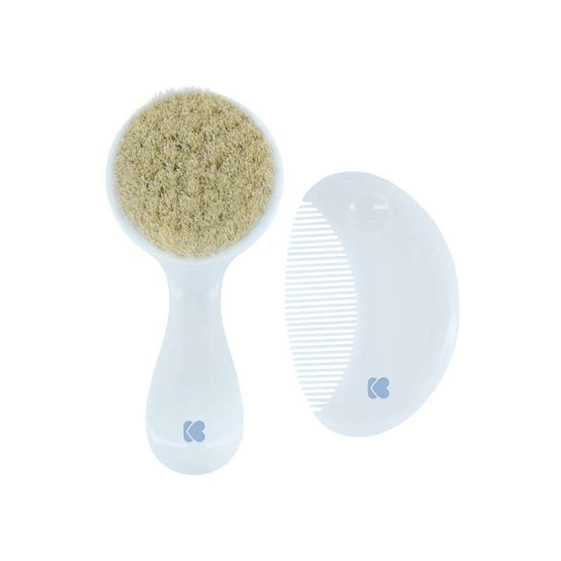 xx Kikkaboo Peigne et brosse à poils naturels Savanna Bleu