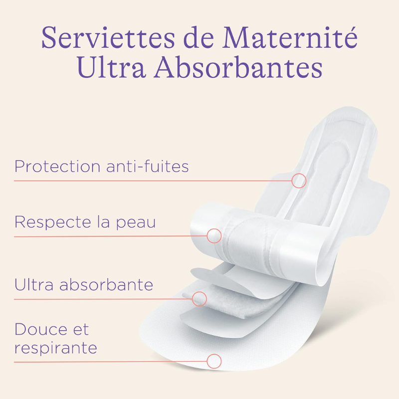 Lansinoh Serviettes maternité I Extra absorbantes I Dès l'accouchement 0-2