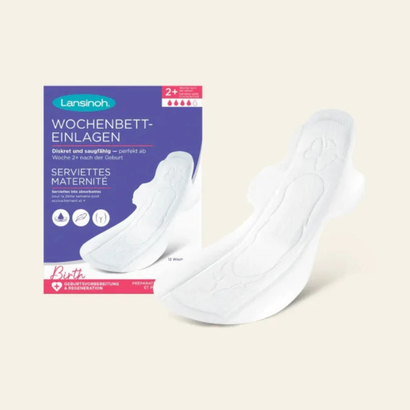 Lansinoh Serviettes Maternité Taille M 2 Semaines et Plus - 12 Unités