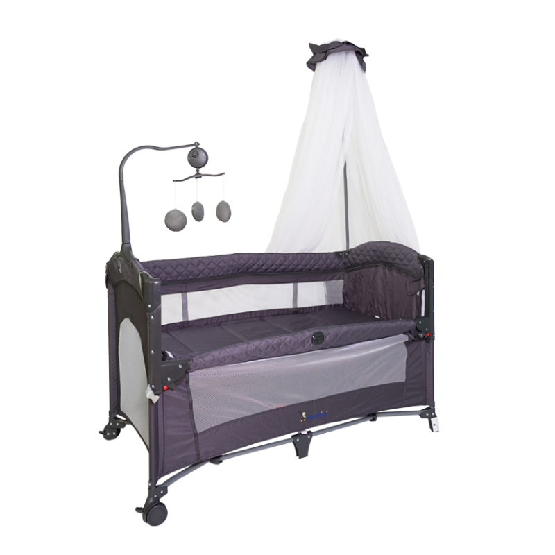 Lit Parc Cododo Confort Gris Foncé – Mon Bébé