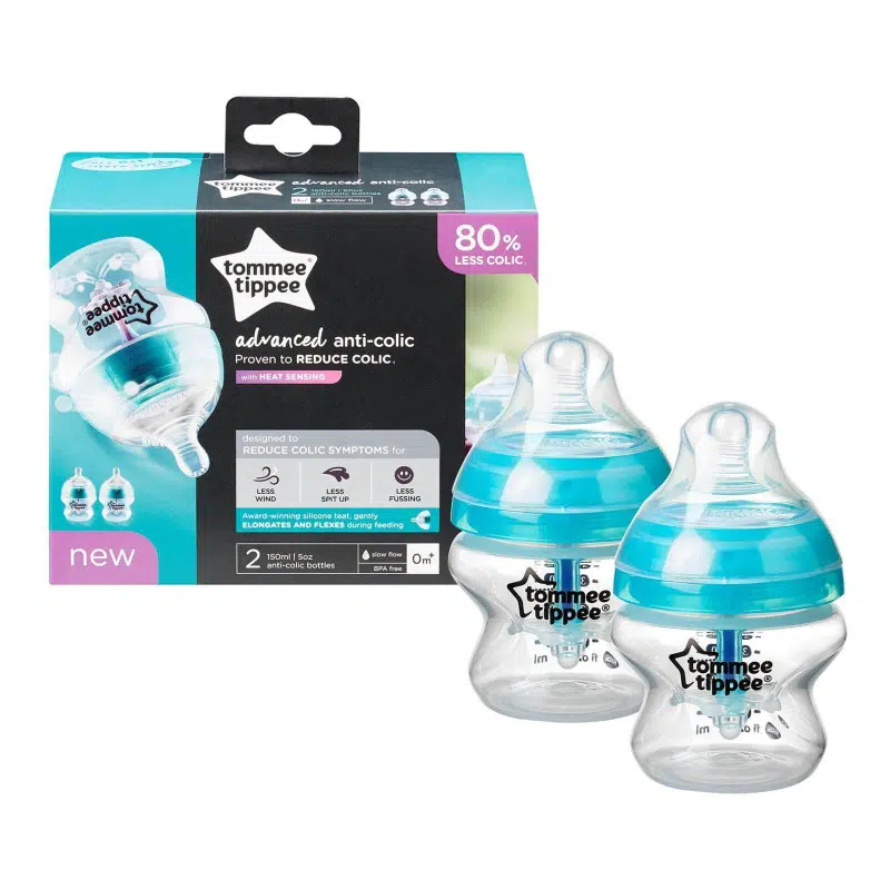 xx Lot de 2 Biberon Anticholique Avancé 150 ml en bleu – Tommee Tippee