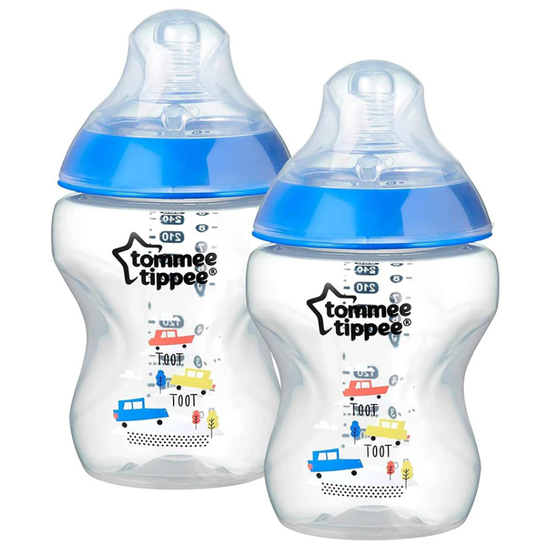 Lot de 2 Biberons Tommee Tippee Closer to Nature 0m+ Voiture - 260ml