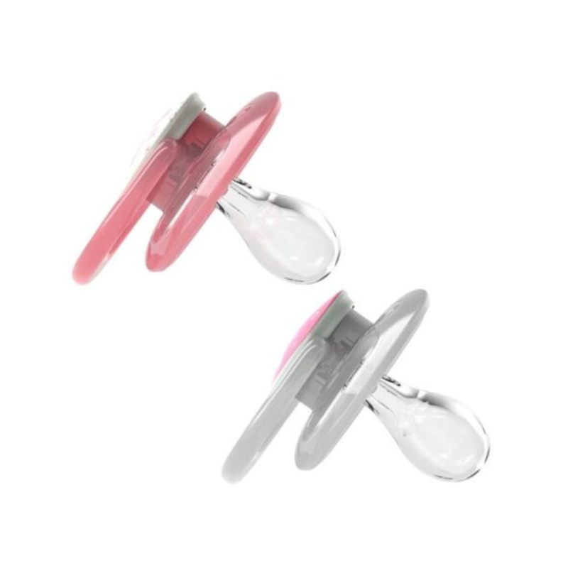 Lot de 2 sucettes Advantage Glow de 6 à 18 mois – Étoiles roses et grises