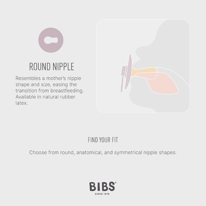 Lot de 2 Sucettes Rondes Nuit Bibs - Blush & Vanilla