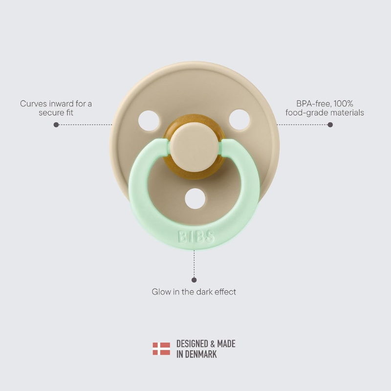 Lot de 2 Sucettes Rondes Nuit Bibs - Blush & Vanilla