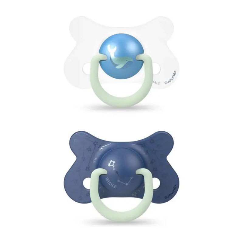 xx Lot de 2 Sucettes Suavinex Night - Day Réversible – 18M+