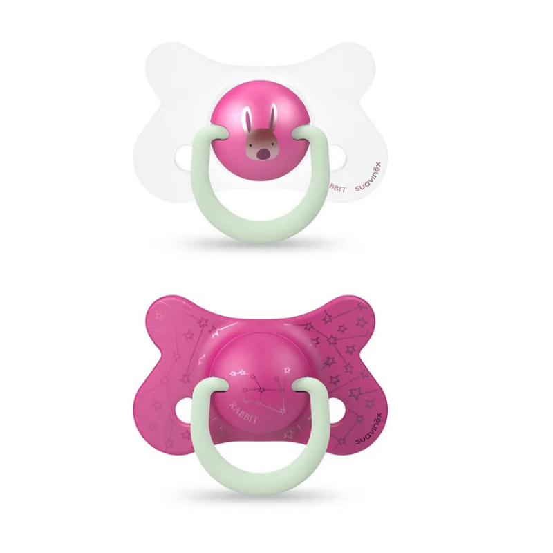 Lot de 2 Sucettes Suavinex Night - Day Réversible 4-18M