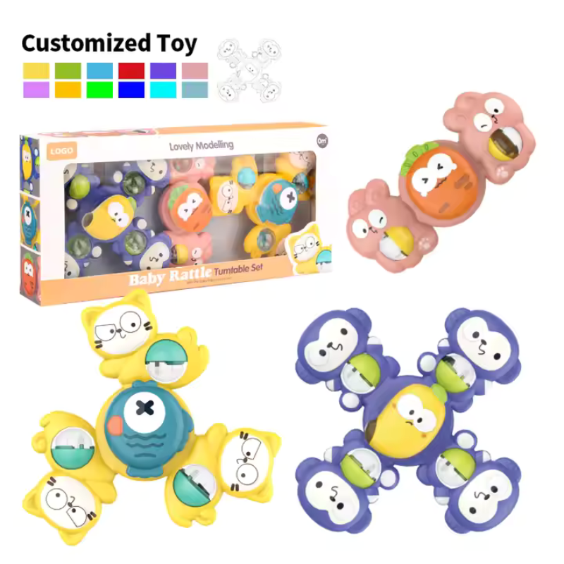 xx Lot de 3 pièces bébé bain Spinner rotatif