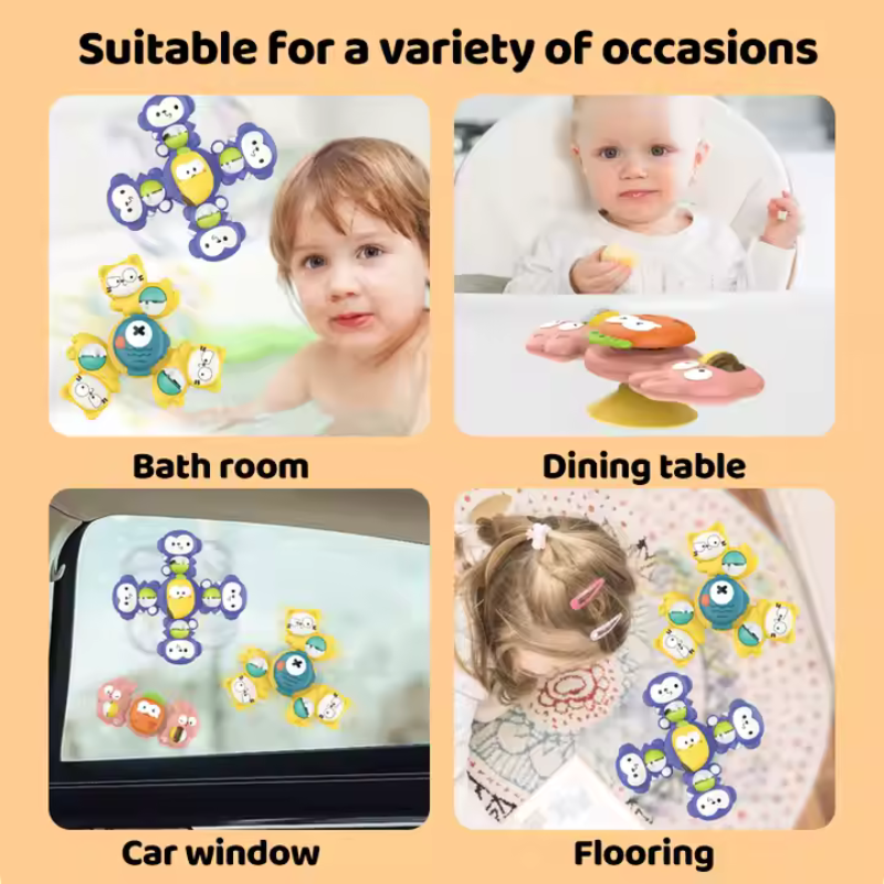 Lot de 3 pièces bébé bain Spinner rotatif