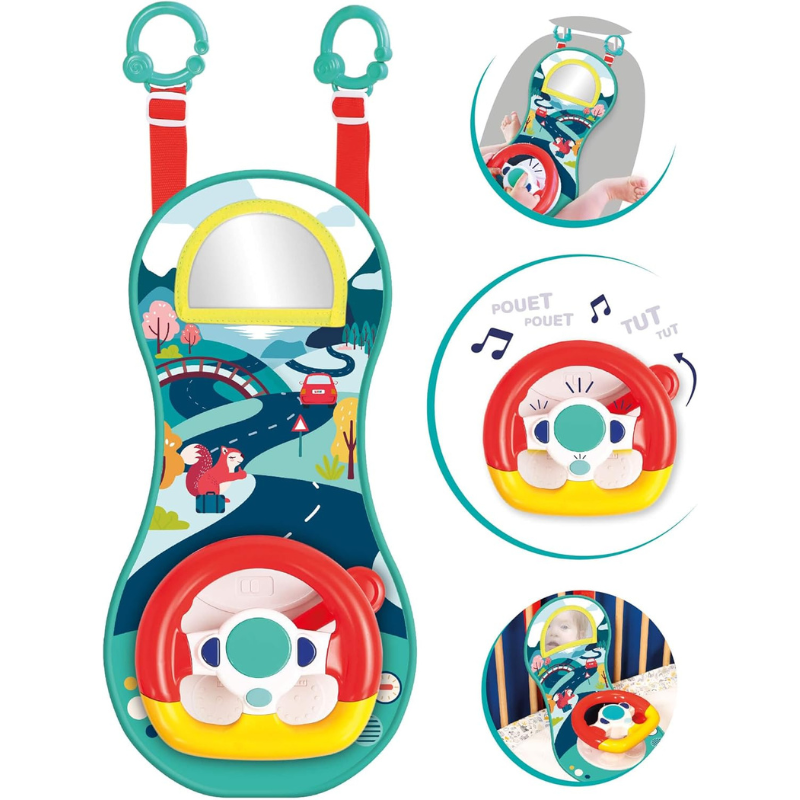 Ludi - Activité Voiture - Volant Sonore Et Lumineux