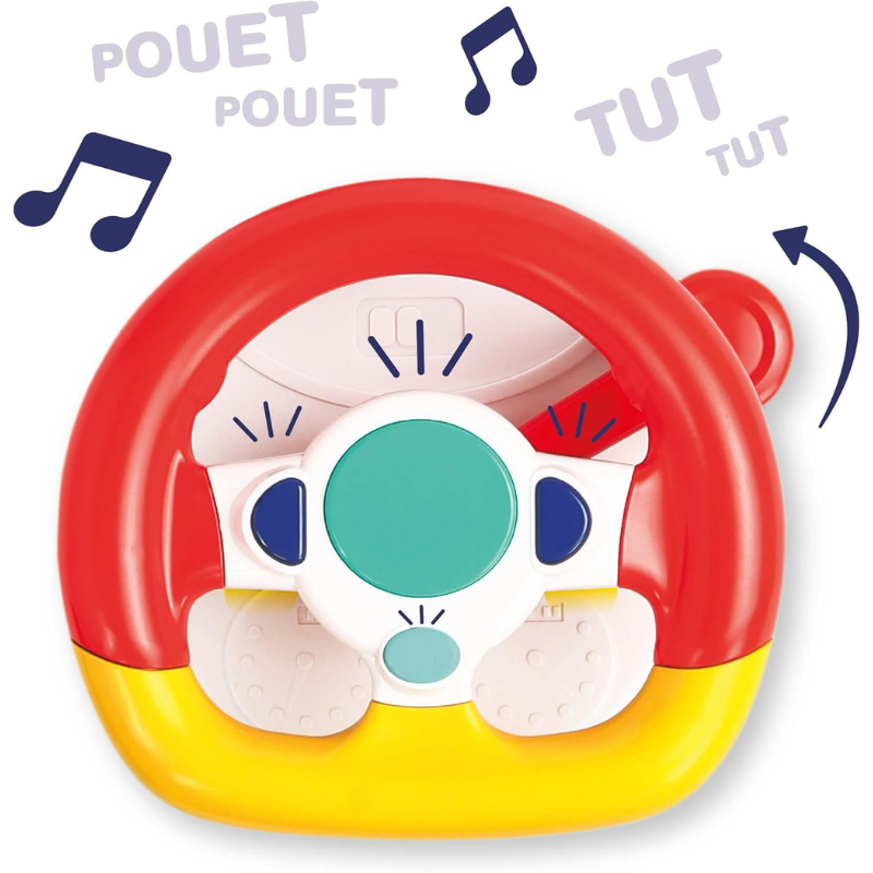 Ludi - Activité Voiture - Volant Sonore Et Lumineux