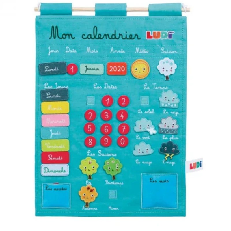 xx Ludi Calendrier Basic Bleu Jouet Éducatif 3ans+