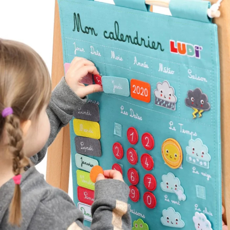 Ludi Calendrier Basic Bleu Jouet Éducatif 3ans+