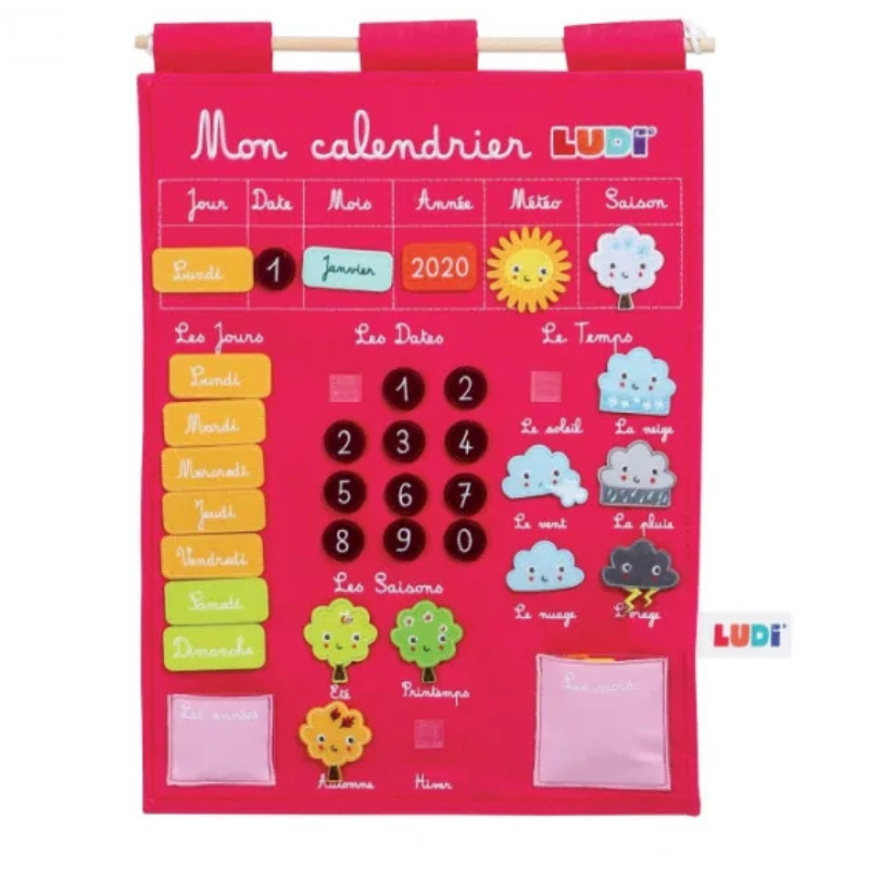 xx Ludi Calendrier Basic Rose Jouet Éducatif 3ans+