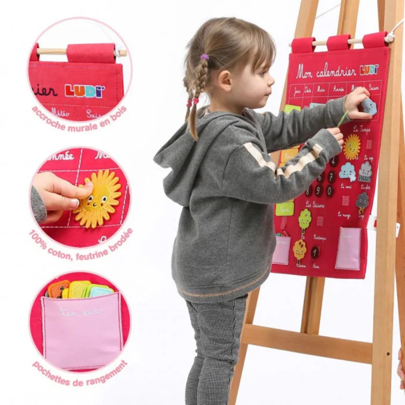 Ludi Calendrier Basic Rose Jouet Éducatif 3ans+