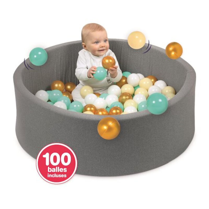 Ludi Piscine à balle Ronde Gris