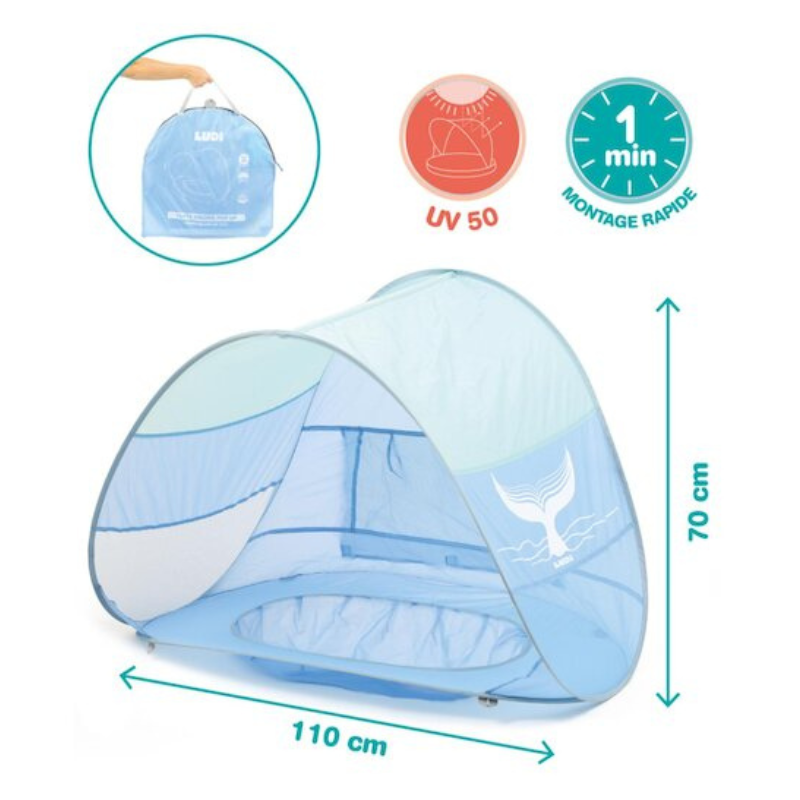 Ludi Piscine multifonction Bleu 115X80 cm