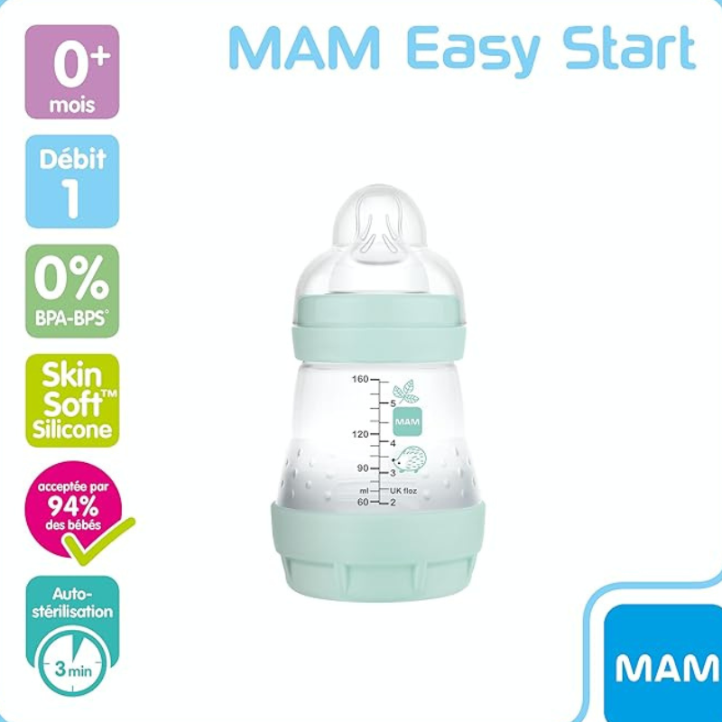 Mam Biberon Easy Start anti-colique 160ml Vert - Rose