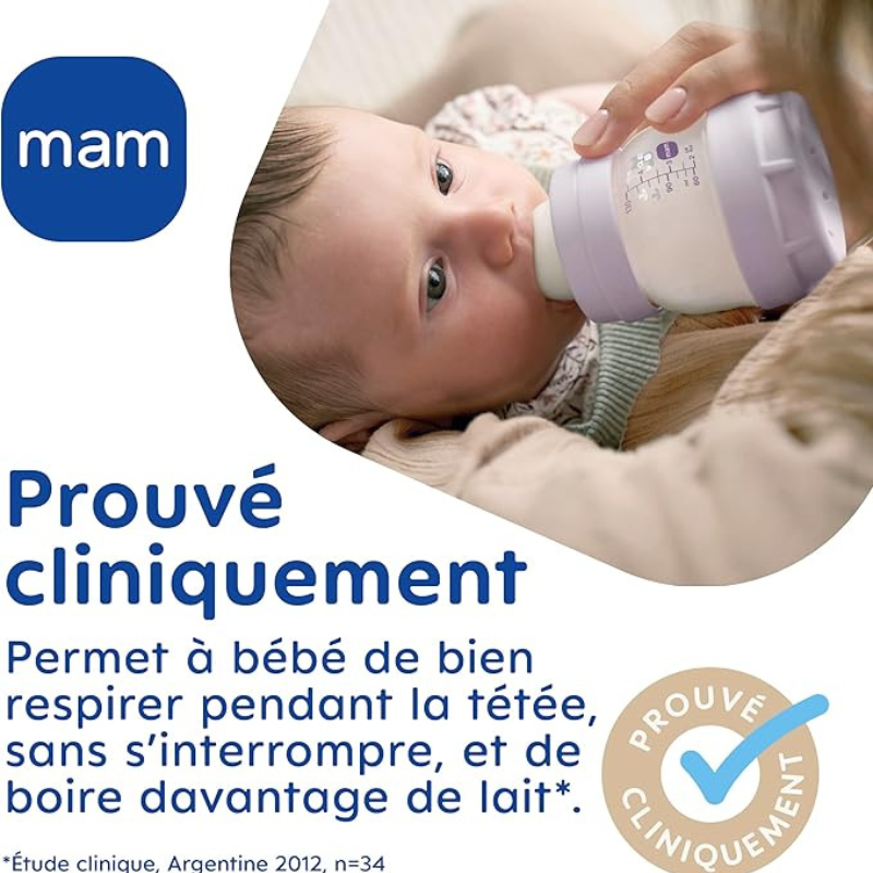 Mam Biberon Easy Start anti-colique 160ml Vert - Rose
