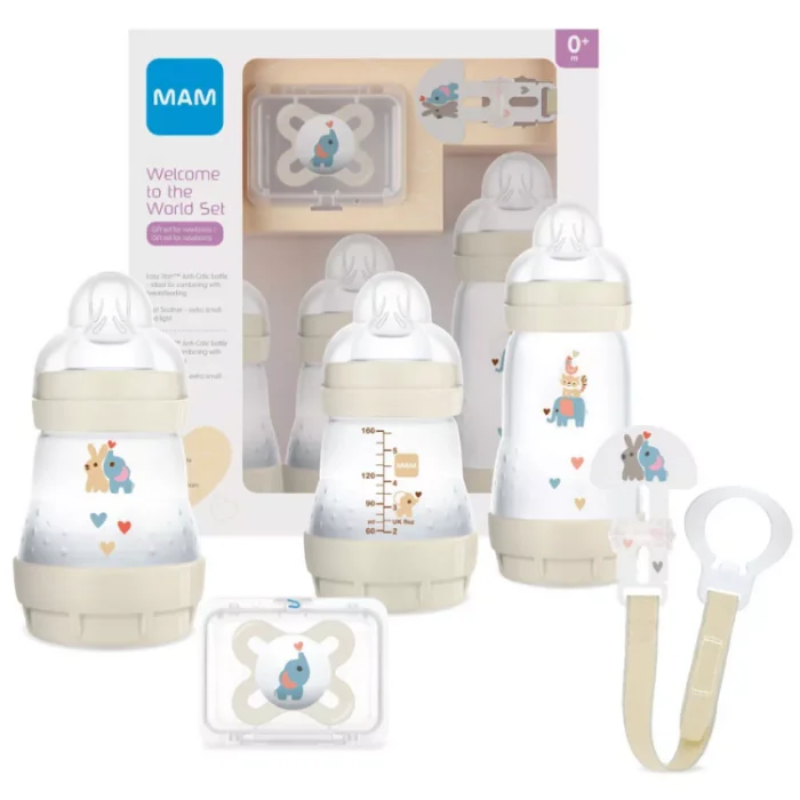 Mam Set cadeau - Welcome to the world - Pack de biberons - accessoires