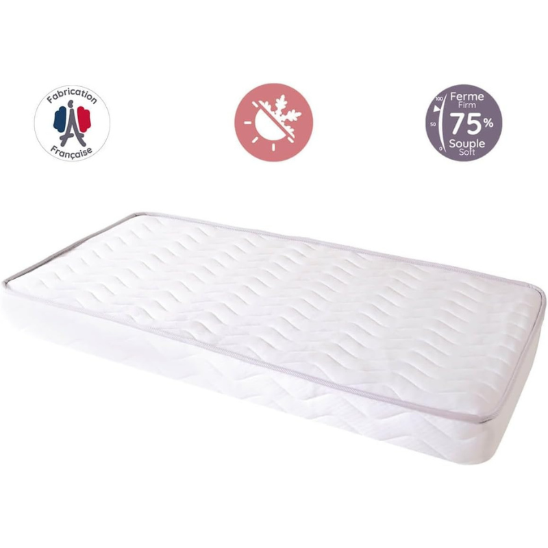 Matelas bébé 60x120cm Climatisé – Tinéo