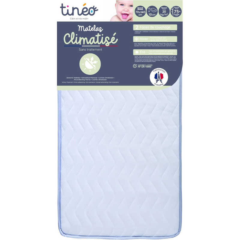 xx Matelas bébé 70x140cm Climatisé – Tinéo
