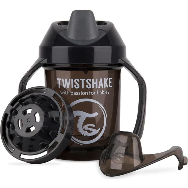 Mini gobelet anti-fuite Twistshake 230 ml - 4M+ - Noir
