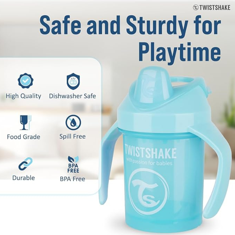 Mini mug anti-fuite Twistshake 230 ml  4M+ - Bleu perle