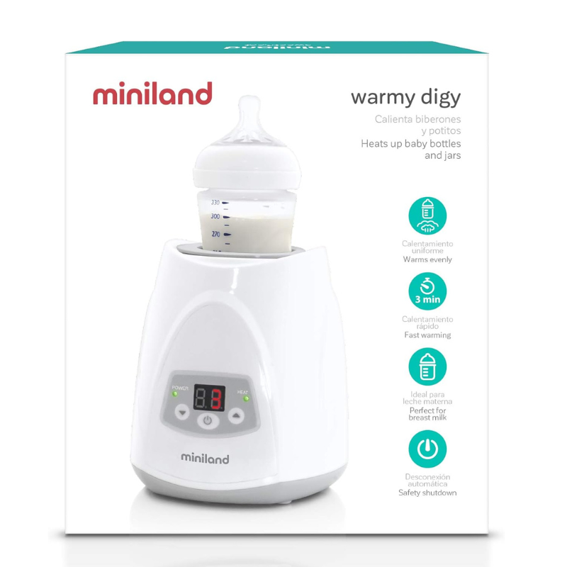 Miniland Baby Chauffe biberon blan Warmy Digy