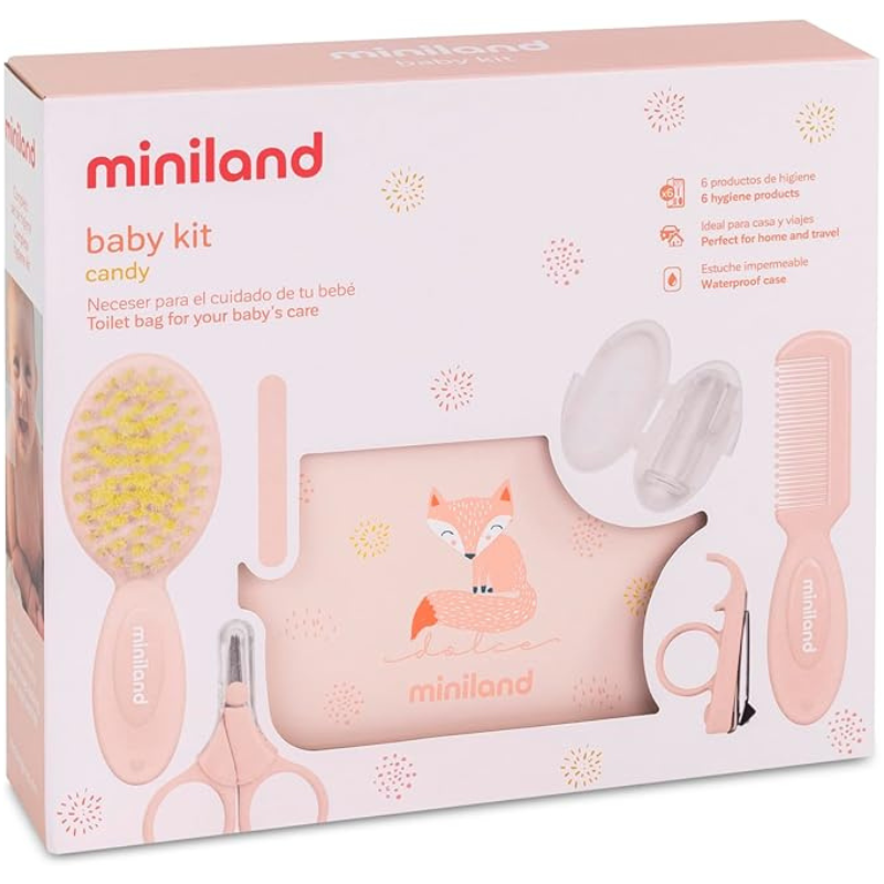 Miniland Baby Kit Candy. Trousse de toilette avec articles de soins pour bébés.