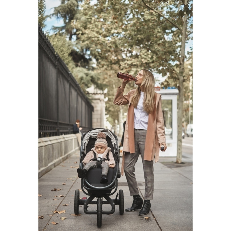 Miniland Bouteille thermos 500ml deluxe rose avec effet chrome