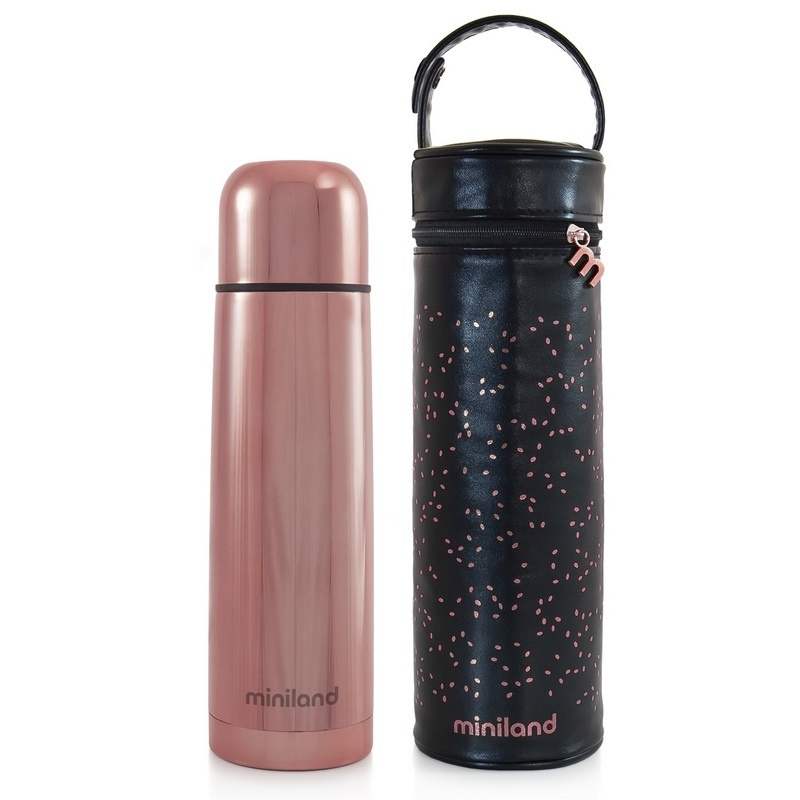 xx Miniland Deluxe Thermos sous vide pour enfants avec emballage thermique 500 ml - Rose