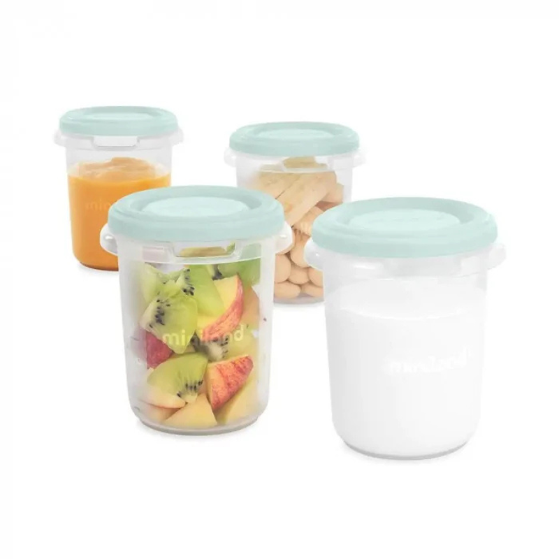 xx Miniland Set 4 pots de conservation Mint