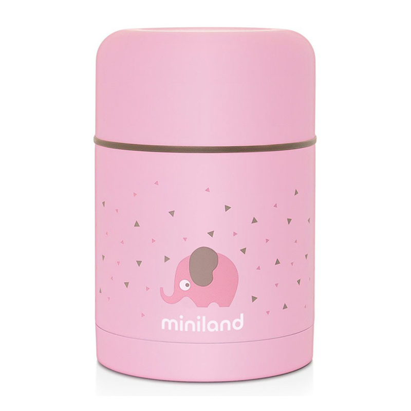 xx Miniland Thermos 600ml pour aliments solides rose