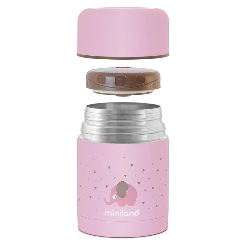 Miniland Thermos 600ml pour aliments solides rose